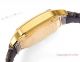 Swiss Copy Cartier Women Santos THB Miyota-9015 Golden Dial Black Leather Watches (8)_th.jpg